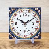 タイルの掛け時計:小魚 - タイル工房コルメーナ