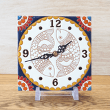 タイルの掛け時計:さかな - タイル工房コルメーナ