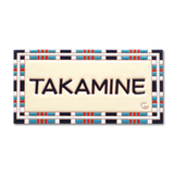 ブルーのチェックと優しいクリーム色のタイル表札