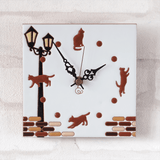 掛け時計:猫 - タイル工房コルメーナ