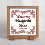 エレガント:ピンク - エレガント:グリーン - タイルのウェルカムボード