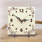 掛け時計:プチローズ - タイル工房コルメーナ