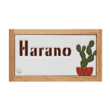 サボテン - フラワーデザインのタイル表札