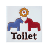 トイレサイン ダーラナホース(カラー) - タイル工房コルメーナ