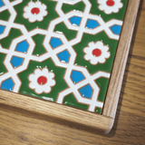 鍋敷き:ペルシャンフラワー - タイル工房コルメーナ